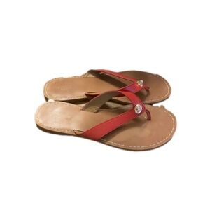 Coach Red Thong Flat Sandal